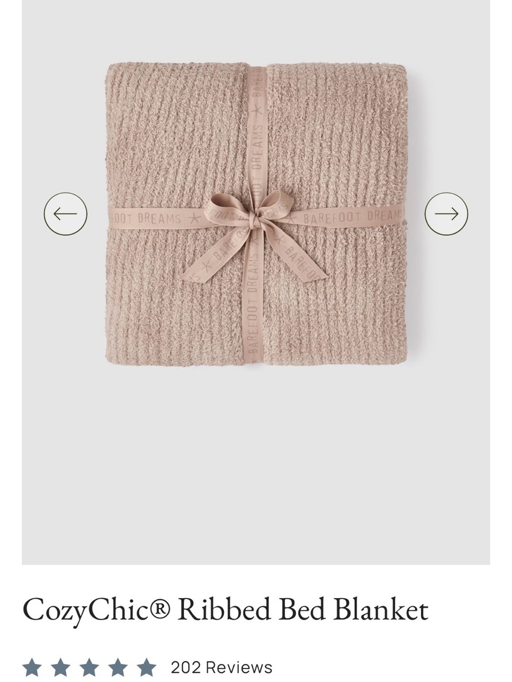 Barefoot dreams king size blanket